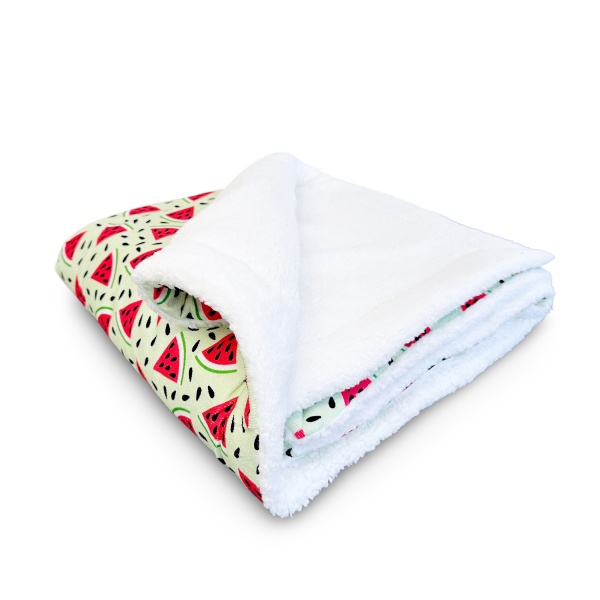 Melon-Tastic Corduroy Luxury Dog Blanket - RichPaw - Melton Fabric Dog Blanket With Fun Designs